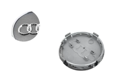 Krytky kol, pokličky na kola AUDI 61mm šedá chrom 4M0601170 8W0601170