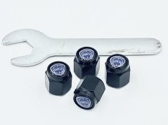 4 pcs LANCIA valve caps, black valve covers