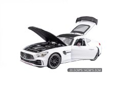 Mercedes Benz AMG GTR  metal model jucărie baterie lumini sunet 1:24 Alb