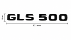 Mercedes lettering GLS500 - glossy black 202mm