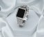 APPLE WATCH Band for Women Screen Protector Diamond Crystal Protective Case with Metal Band for iWatch Series 7/8 Silver 45mm