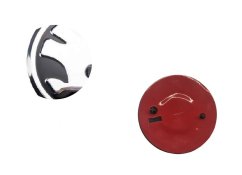 Logo, Emblem ŠKODA 80mm black/chrome 5JD853621 5JD853621A