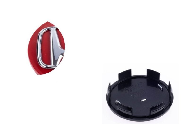 Wheel center cap HONDA 58mm red chrome 2602000010