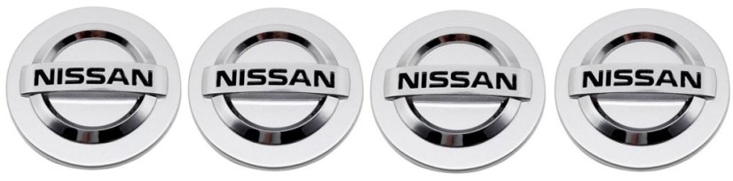 4pcs Wheel center caps NISSAN 54mm silver 40342-AU510