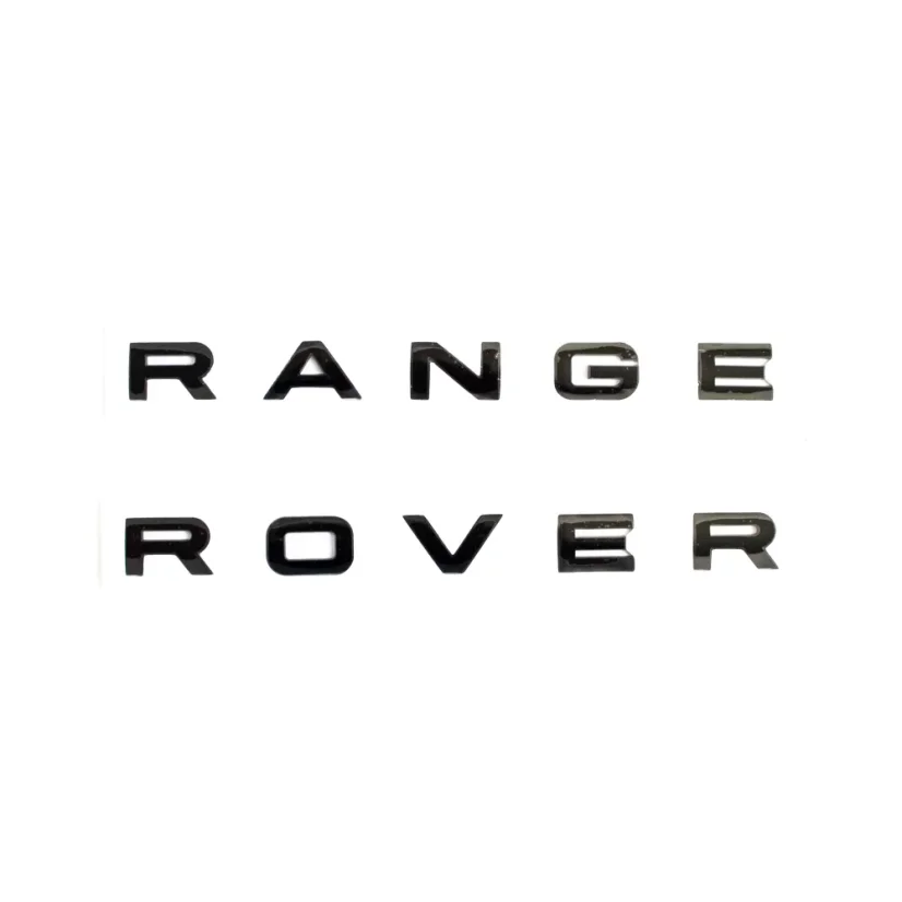 RANGE ROVER sign with letter template - glossy black (35.4x3.1cm)