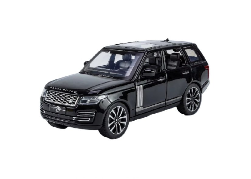 Range Rover Sport metalen model speelgoedbatterijverlichting klinkt 1:32 Zwart