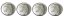 4pcs Wheel center caps PEUGEOT 60mm silver chrome
