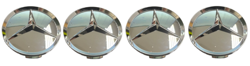 4pcs Wheel center caps MERCEDES BENZ 75mm chrome B66470202