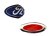 Znak FORD 125 x 50mm přední a zadní modrý
