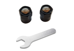 2 peças HARLEY DAVIDSON tampas de válvulas preto
