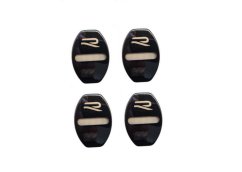 4 pcs VOLKSWAGEN R LINE New logo Protective cover for the door latch- black glossy