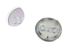 Wheel center cover AUDI 69mm silver chrome 4B0601170A