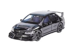 Mitsubishi Lancer Evolution IX EVO metallmodell leksaksbatterilampor låter 1:32 Svart