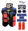 Nerf tactical vest with 50 darts, 2x magazine for 12 darts, 1x glasses, 1x scarf white, 2x hand strap