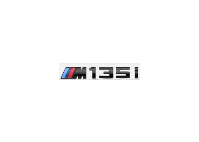 Inscripție BMW M 135i 166 mm spate negru