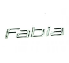 Fabia inscription - chrome shiny 125mm