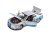 Nissan GTR R34 Skyline speelgoed metalen model verlichting op batterijen geluid 1:24 Zilver