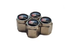 4 pcs AUDI S line valve caps, valve covers silver/chrome