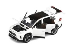 Toyota RAV4 speelgoed metalen model verlichting op batterijen geluid 1:32 Wit