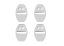 4 pcs VOLKSWAGEN R LINE Protective cover for the door latch- silver