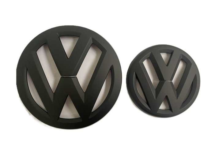 VW TIGUAN (2013-2017) predný a zadný znak, logo (15cm a 11cm) - čierna matná