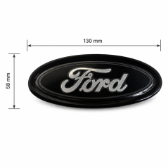FORD emblem 130 x 58mm front or rear - glossy black