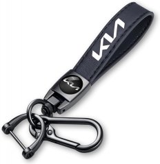 KIA Chaveiro, couro preto