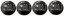 4x Wheel center cap ŠKODA 56mm black shiny 5E0601151FOD 5JA601151
