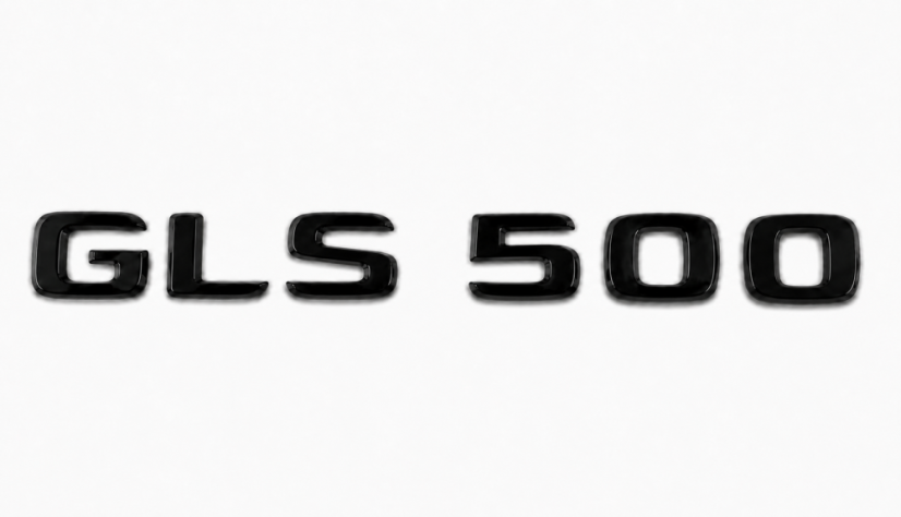 Mercedes lettering GLS500 - glossy black 202mm