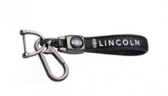 LINCOLN key fob, keychain black leather