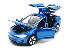 Tes model X toy metal model battery lights sound 1:32 Blue