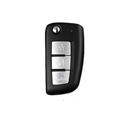 LUXURY protège-clés pour voitures NISSAN noir brillant/chromé