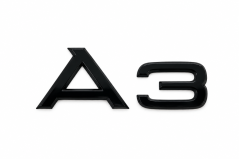 Audi A3 rear door lettering - glossy black