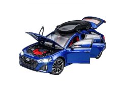 AUDI RS6 metal model jucărie baterie lumini sunet 1:24 Albastru