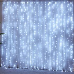 LUMA LED Romantic gaismas aizkars 3x2,3m 255 LED auksti balts savienojums