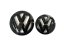 VW GOLF VII SPORTVAN (2016-2018) Emblem vorne und hinten, Logo (13,8 cm und 11,2 cm) – glänzend schwarz