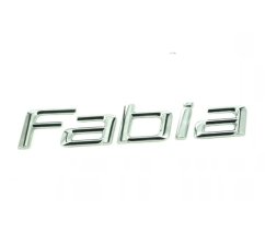 Fabia inscription - chrome shiny 125mm