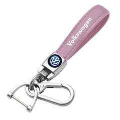 VOLKSWAGEN key fob, keychain, pink leather