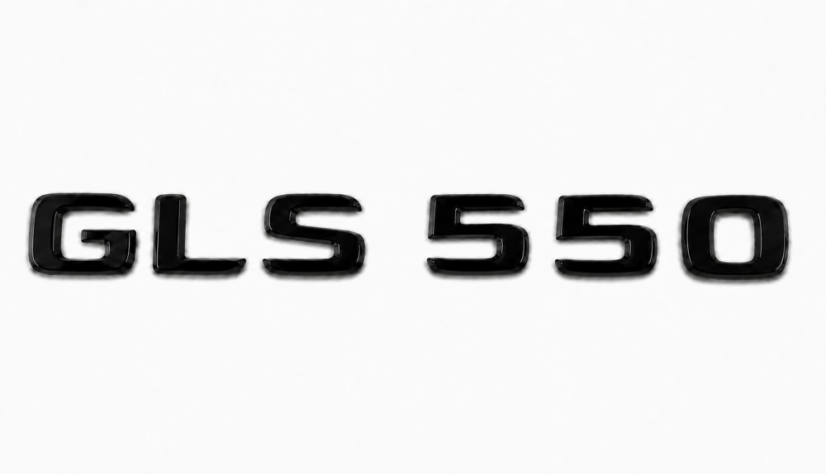 Mercedes lettering GLS550 - glossy black 202mm