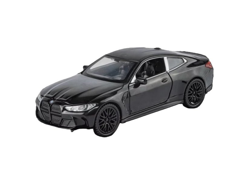 BMW M4 metal model toy battery lights sound 1:32 Black