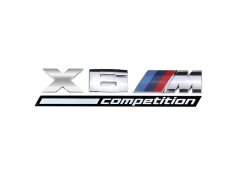 BMW X 6 competition Schriftzug 170mm silber