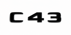 Mercedes lettering C43 - glossy black 108mm