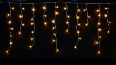 LUMA LED Christmas light rain, 630 LEDs 20m power cable 5m IP44 warm white with a timer