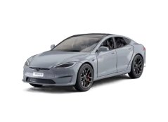 Tes model S kovinski model igrače luči baterije zvok 1:24 Siva