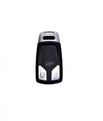 LUXURY κάλυμμα κλειδιού για αυτοκίνητα AUDI λευκό γυαλιστερό μαύρο/χρώμιο