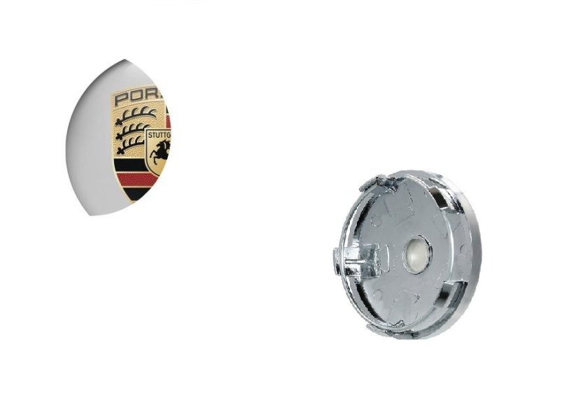 Wheel center cap PORSCHE 60mm silver