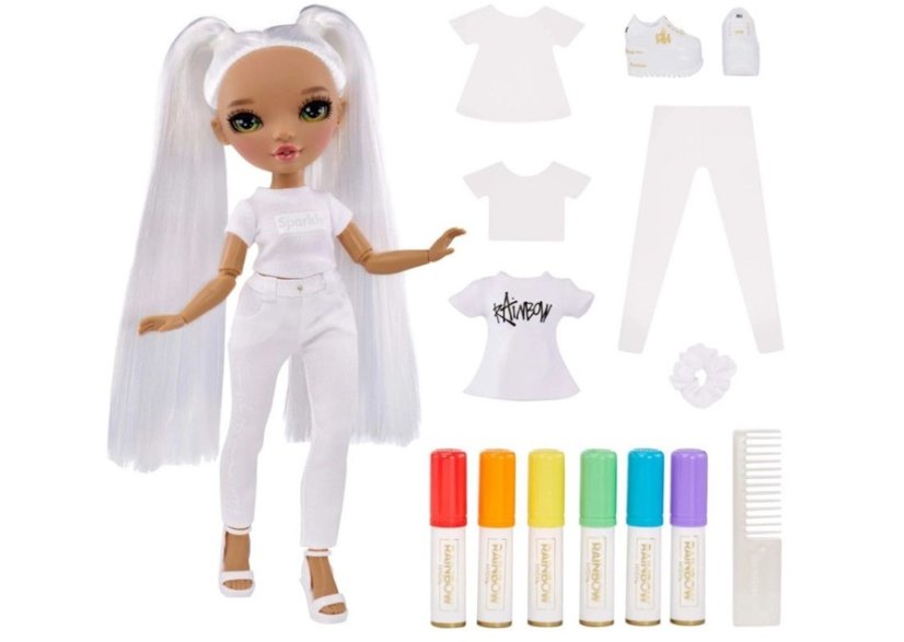 MGA Rainbow High Color & Create doll with green eyes