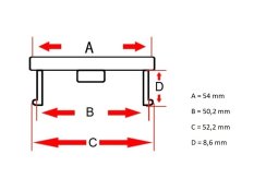 Krytky kol, pokličky na kola FORD 54mm modrá BE8Z-1130-A CP9C1A096AA 6M21-1003AA 6M21-1003BA 3613-1171069
