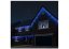 LUMA LED Kerstlicht regen, 310 LED's 5m Stroomkabel 5m IP44 blauw met een timer