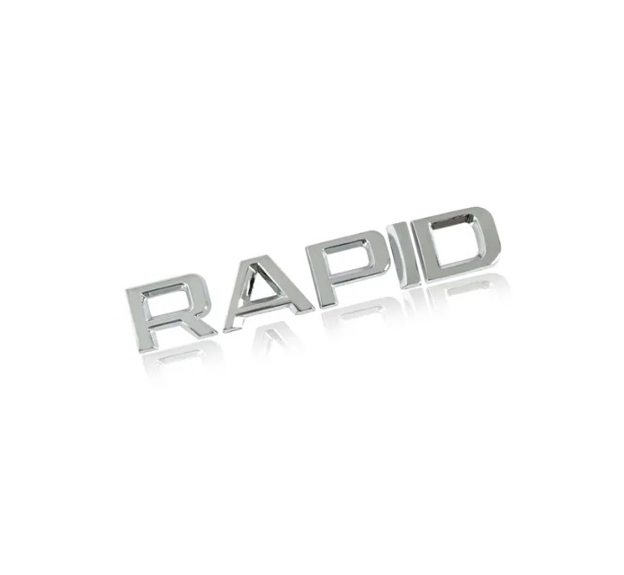 RAPID inscription - chrome shiny 138mm